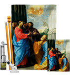 Christ Giving the Keys - Faith & Religious Inspirational Vertical Impressions Decorative Flags HG192549 Made In USA