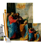 Christ Giving the Keys - Faith & Religious Inspirational Vertical Impressions Decorative Flags HG192549 Made In USA