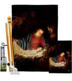 Adoration of the Shepherds - Faith & Religious Inspirational Vertical Impressions Decorative Flags HG192550 Made In USA