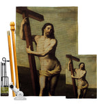 Risen Christ - Faith & Religious Inspirational Vertical Impressions Decorative Flags HG192551 Made In USA