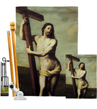 Risen Christ - Faith & Religious Inspirational Vertical Impressions Decorative Flags HG192551 Made In USA