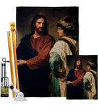 Christ And The Rich Young Ruler - Faith & Religious Inspirational Vertical Impressions Decorative Flags HG192553 Made In USA