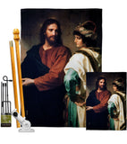 Christ And The Rich Young Ruler - Faith & Religious Inspirational Vertical Impressions Decorative Flags HG192553 Made In USA