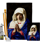 Virgin in Prayer - Faith & Religious Inspirational Vertical Impressions Decorative Flags HG192560 Made In USA