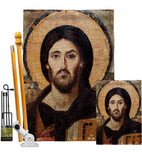 Christ Pantocrator - Faith & Religious Inspirational Vertical Impressions Decorative Flags HG192561 Made In USA