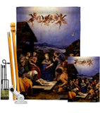 The Adoration of the Shepherds - Faith & Religious Inspirational Vertical Impressions Decorative Flags HG192567 Made In USA