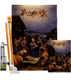 The Adoration of the Shepherds - Faith & Religious Inspirational Vertical Impressions Decorative Flags HG192567 Made In USA