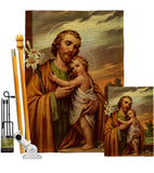 Joseph & Jesus - Faith & Religious Inspirational Vertical Impressions Decorative Flags HG192596 Made In USA