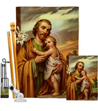 Joseph & Jesus - Faith & Religious Inspirational Vertical Impressions Decorative Flags HG192596 Made In USA