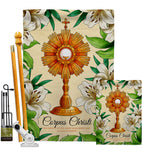 Lilys Corpus Christi - Faith & Religious Inspirational Vertical Impressions Decorative Flags HG192707 Made In USA