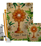 Lilys Corpus Christi - Faith & Religious Inspirational Vertical Impressions Decorative Flags HG192707 Made In USA