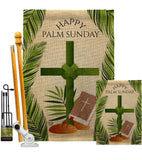 Happy Palm Sunday - Faith & Religious Inspirational Vertical Impressions Decorative Flags HG192714 Made In USA