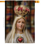 Our Lady of Fatima - Faith & Religious Inspirational Vertical Impressions Decorative Flags HG103058 Made In USA