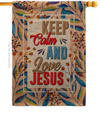 Love Jesus - Faith & Religious Inspirational Vertical Impressions Decorative Flags HG103075 Made In USA