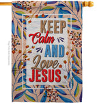 Love Jesus - Faith & Religious Inspirational Vertical Impressions Decorative Flags HG103075 Made In USA