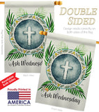 Holy Ash Wednesday - Faith & Religious Inspirational Vertical Impressions Decorative Flags HG103091 Made In USA