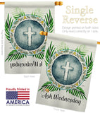 Holy Ash Wednesday - Faith & Religious Inspirational Vertical Impressions Decorative Flags HG103091 Made In USA