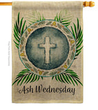 Holy Ash Wednesday - Faith & Religious Inspirational Vertical Impressions Decorative Flags HG103091 Made In USA