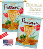 Joyous Passover - Faith & Religious Inspirational Vertical Impressions Decorative Flags HG103093 Made In USA