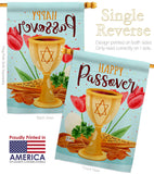 Joyous Passover - Faith & Religious Inspirational Vertical Impressions Decorative Flags HG103093 Made In USA