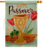 Joyous Passover - Faith & Religious Inspirational Vertical Impressions Decorative Flags HG103093 Made In USA