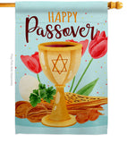 Joyous Passover - Faith & Religious Inspirational Vertical Impressions Decorative Flags HG103093 Made In USA