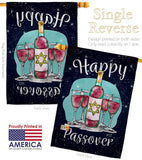 Happy Passover - Faith & Religious Inspirational Vertical Impressions Decorative Flags HG137002 Made In USA