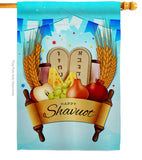 Happy Shavuot - Faith & Religious Inspirational Vertical Impressions Decorative Flags HG137531 Made In USA