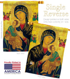 Our Lady of Perpetual Help - Faith & Religious Inspirational Vertical Impressions Decorative Flags HG192081 Made In USA