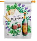 Happy Passover - Faith & Religious Inspirational Vertical Impressions Decorative Flags HG192242 Made In USA