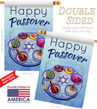 Happy Passover - Faith & Religious Inspirational Vertical Impressions Decorative Flags HG192318 Made In USA