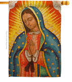 Lady of Guadalupe - Faith & Religious Inspirational Vertical Impressions Decorative Flags HG192339 Made In USA