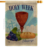 Holy Week - Faith & Religious Inspirational Vertical Impressions Decorative Flags HG192363 Made In USA