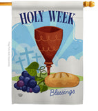 Holy Week - Faith & Religious Inspirational Vertical Impressions Decorative Flags HG192363 Made In USA