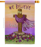 We Belive - Faith & Religious Inspirational Vertical Impressions Decorative Flags HG192372 Made In USA