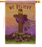 We Belive - Faith & Religious Inspirational Vertical Impressions Decorative Flags HG192372 Made In USA