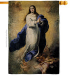 The Immaculate Conception - Faith & Religious Inspirational Vertical Impressions Decorative Flags HG192376 Made In USA