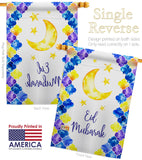 Eid Mubarak - Faith & Religious Inspirational Vertical Impressions Decorative Flags HG192393 Made In USA