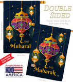 Eid Mubarak Festival - Faith & Religious Inspirational Vertical Impressions Decorative Flags HG192394 Made In USA