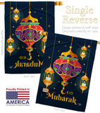 Eid Mubarak Festival - Faith & Religious Inspirational Vertical Impressions Decorative Flags HG192394 Made In USA