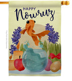 Happy Nowruz - Faith & Religious Inspirational Vertical Impressions Decorative Flags HG192442 Made In USA