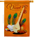 Vasant Panchami - Faith & Religious Inspirational Vertical Impressions Decorative Flags HG192451 Made In USA