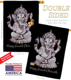 Ganesh Chaturthi - Faith & Religious Inspirational Vertical Impressions Decorative Flags HG192454 Made In USA