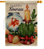 Nowruz - Faith & Religious Inspirational Vertical Impressions Decorative Flags HG192462 Made In USA