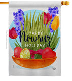 Happy Nowruz Holiday - Faith & Religious Inspirational Vertical Impressions Decorative Flags HG192463 Made In USA