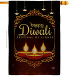 Celerate Diwali - Faith & Religious Inspirational Vertical Impressions Decorative Flags HG192473 Made In USA