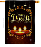 Celerate Diwali - Faith & Religious Inspirational Vertical Impressions Decorative Flags HG192473 Made In USA