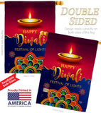 Deepawali Greeting - Faith & Religious Inspirational Vertical Impressions Decorative Flags HG192486 Made In USA