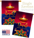 Deepawali Greeting - Faith & Religious Inspirational Vertical Impressions Decorative Flags HG192486 Made In USA