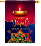 Deepawali Greeting - Faith & Religious Inspirational Vertical Impressions Decorative Flags HG192486 Made In USA